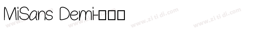 MiSans Demi字体转换